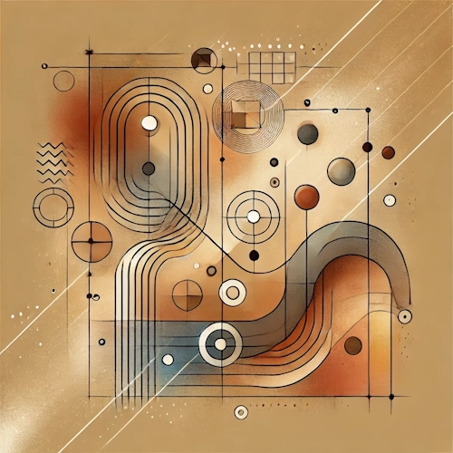 Abstraktes Design aus Linien, Wellen und Kreisen – symbolisiert einfache, intuitive Nutzung ohne technische Hürden.